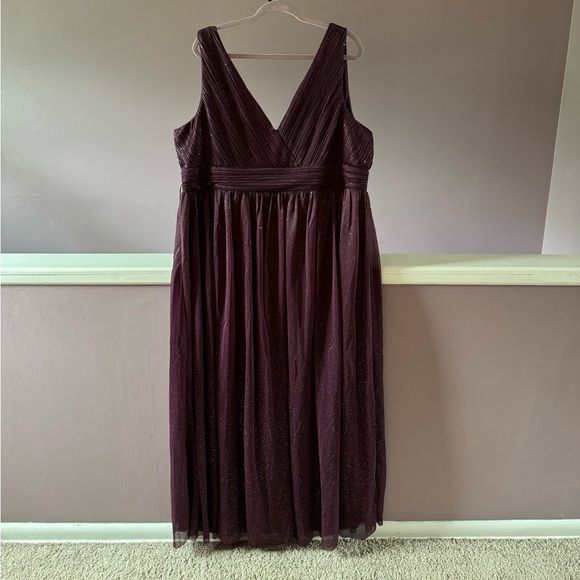 Sparkly Sleeveless Purple Evening Gown 26 NWT - Picture 4 of 10